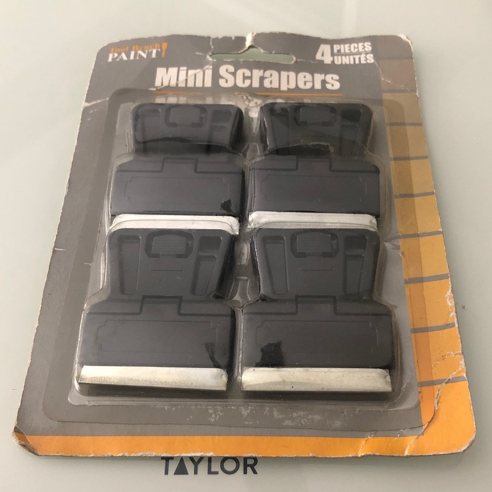 Black Mini Scrapers Set - 4 Pieces